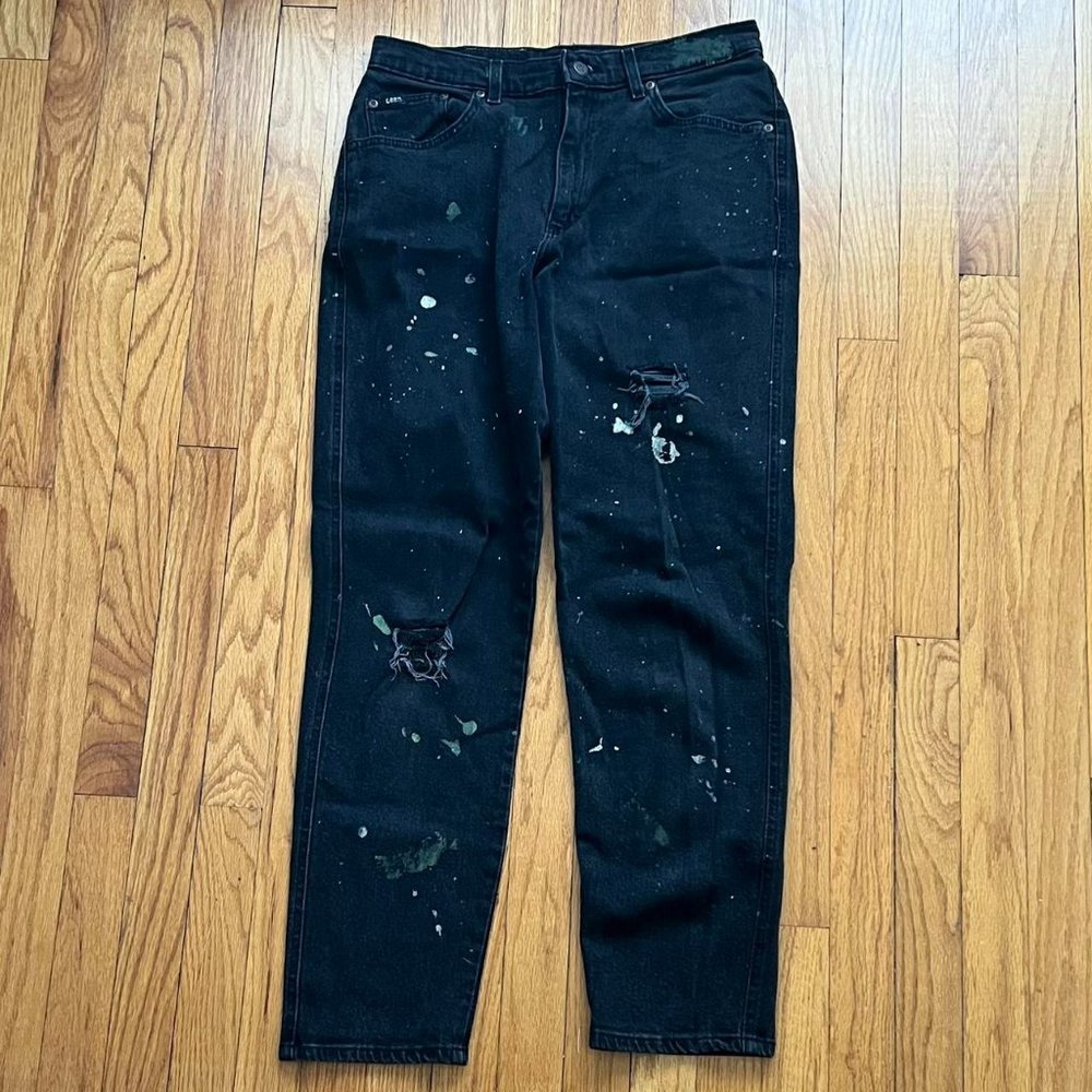 Black Jeans w/ Custom Paint Splatter